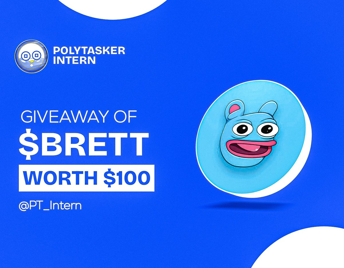 PT_Intern's tweet image. Finally @Polytasker is here on Base, redefining work in an AI era🔥🔥

@PT_Intern will be giving out $100 worth of $BRETT to one lucky winner.

- Follow @polytasker &amp;amp; @PT_Intern
- Like and Repost
- Mention 3 friends

Winners will be credited in 48 hours.