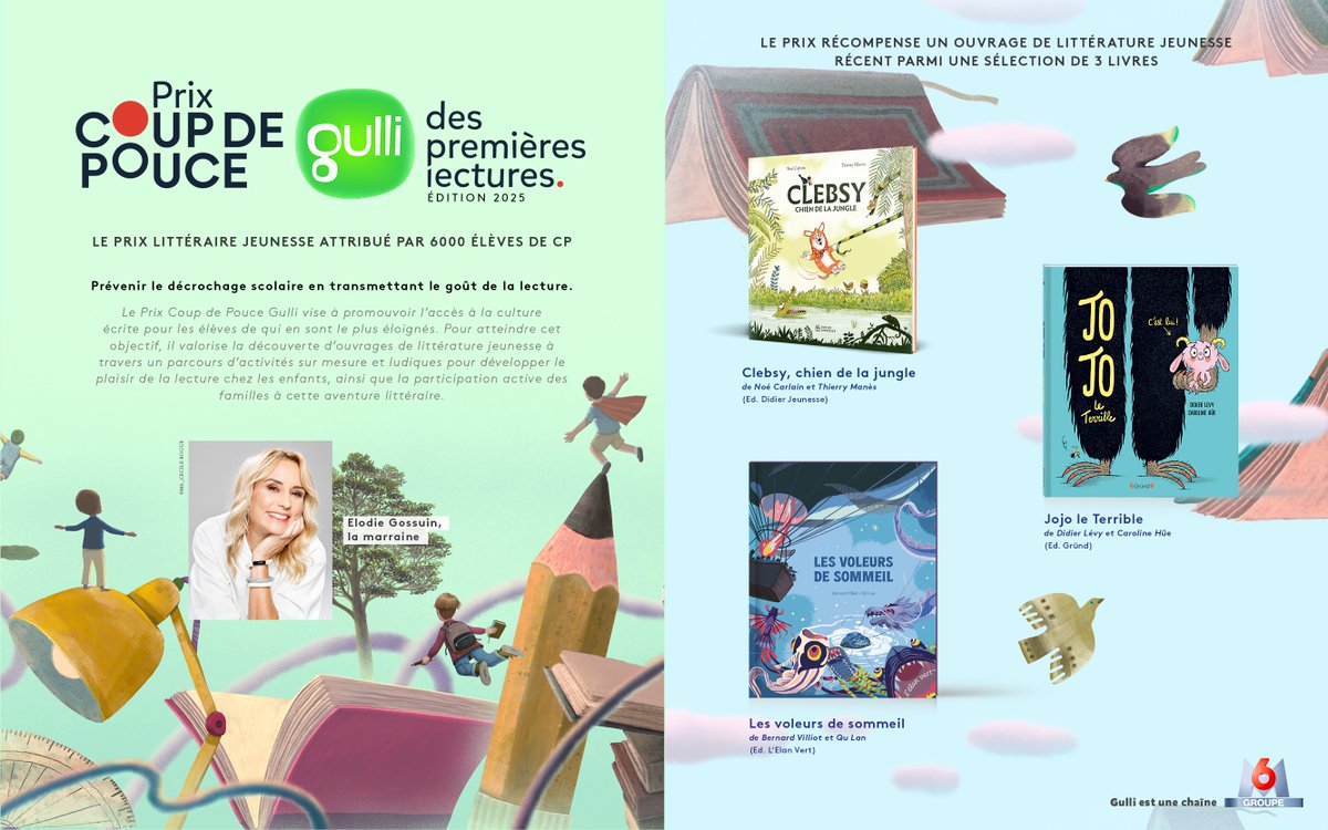 Gulli (@gulli) on Twitter photo 💚 Gulli s'engage avec <a href="/CoupDePouceAsso/">Coup de Pouce Asso</a>
à prévenir le décrochage scolaire en transmettant le goût de la lecture
📚Prix Coup de Pouce Gulli des Premières Lectures 2025
Avec le soutien de <a href="/edgarmorinparis/">Edgar Morin</a>
Parrainé par <a href="/Elodiegossuin/">Elodie Gossuin 🦄🍼👑</a>
🎒Un jury de 6OO0 élèves de CP
#PCPGPL 💚 Gulli s'engage avec <a href="/CoupDePouceAsso/">Coup de Pouce Asso</a>
à prévenir le décrochage scolaire en transmettant le goût de la lecture
📚Prix Coup de Pouce Gulli des Premières Lectures 2025
Avec le soutien de <a href="/edgarmorinparis/">Edgar Morin</a>
Parrainé par <a href="/Elodiegossuin/">Elodie Gossuin 🦄🍼👑</a>
🎒Un jury de 6OO0 élèves de CP
#PCPGPL