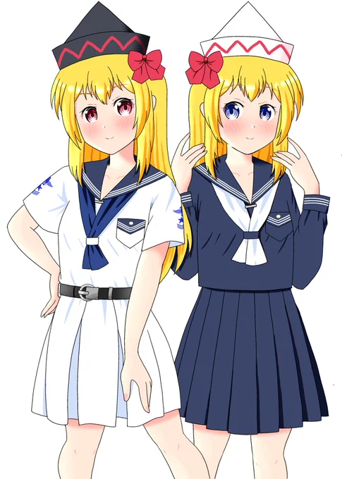 リリーブラック『今回の夏服のセーラー服はワンピースよ!可愛い』リリーホワイト『冬服はオーソドックスですこの服もすごく歴史があるみたいです』リリーブラック『今年の4月からは新しい制服になるみたいよ?』#東方Project #リリーホワイトとリリーブラックの制服コレクション 