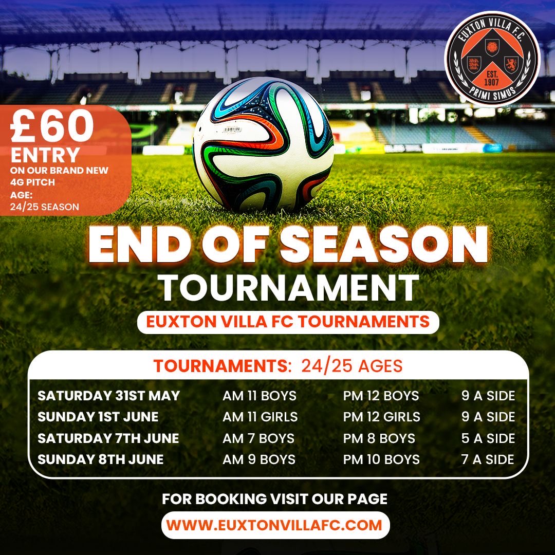 Announcing our end of season tournament dates.