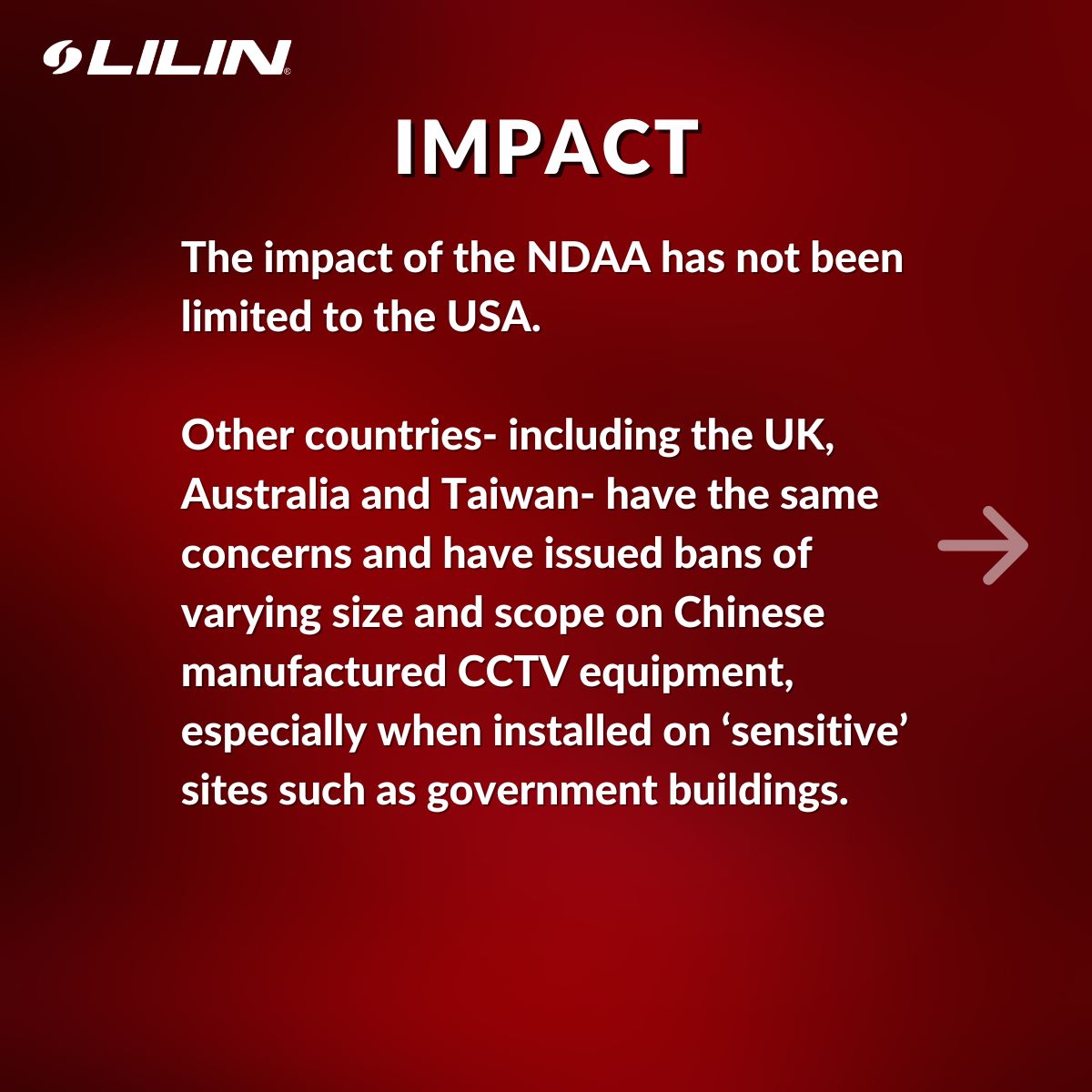 Why is the NDAA important in the UK? This US legislation is having an international impact, with many other countries issuing different bans on CCTV equipment from Chinese manufacturers.