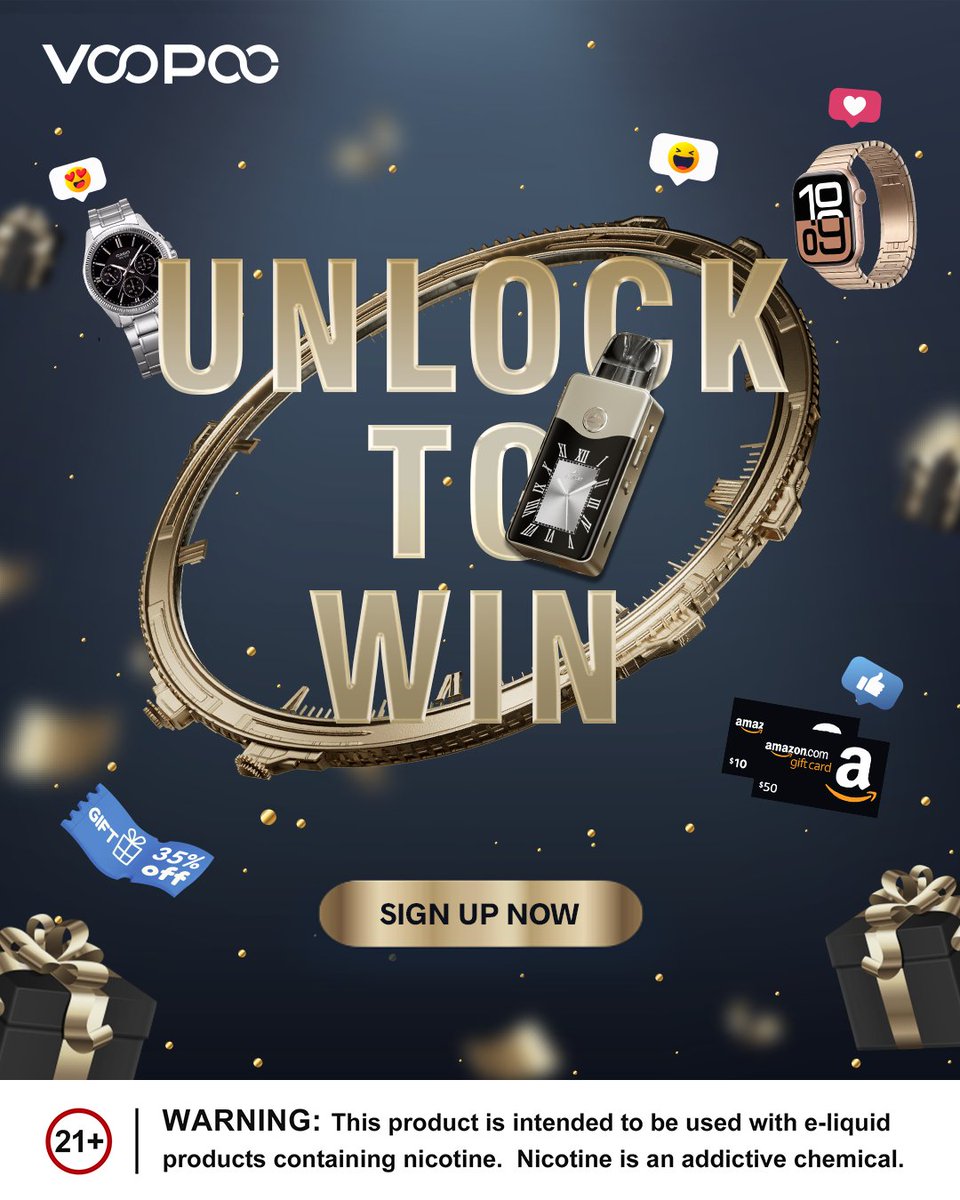 🎉 Unlock Exclusive Prizes! 

🎁 Enter now for a chance to win an Apple Watch, Amazon Gift Card, Casio Electronic Watch, or Discount Coupon. More prizes are waiting for you! 💨🕰

⏳ The event ends on May 5th. Please visit our official website for more details! 🔗
#unlocktowin