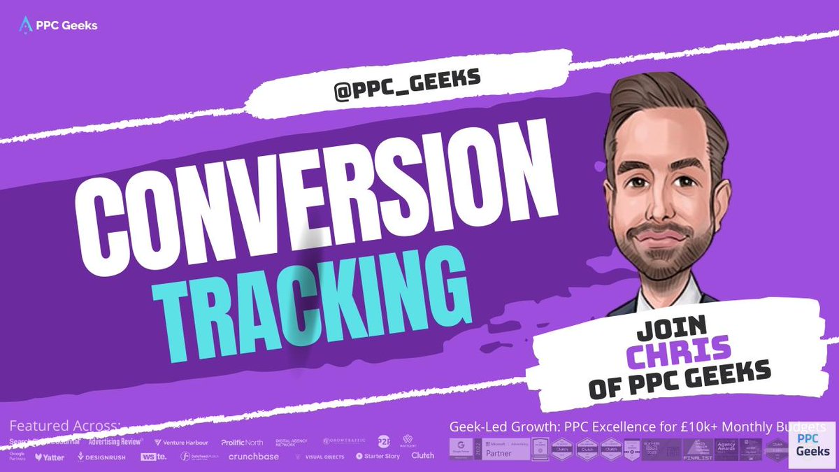 PPC_Geeks's tweet image. 🔑 Unlock Google Ads success with accurate conversion tracking! 📊 Learn how to set it up right with Chris, the Chief Geek at PPC Geeks, and make data-driven decisions with confidence. 💪 

Watch now: youtu.be/TBTEcQ4bGDM 🚀 

#GoogleAds #PPCGeeks #ConversionTracking