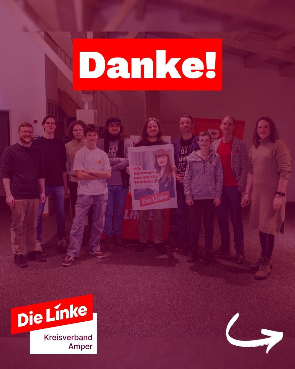 dieLinkeAmper's tweet photo. DANKE! Wir danken allen, die uns gewählt haben, für ihr Vertrauen! Zusammen haben wir das Comeback der Linken möglich gemacht! 🚩 

Wir konnten im Wahlkreis sowohl unser Ergebnis für die Erst- als auch für die Zweitstimmen mehr als verdoppeln. https://t.co/RBSI4wm4W7