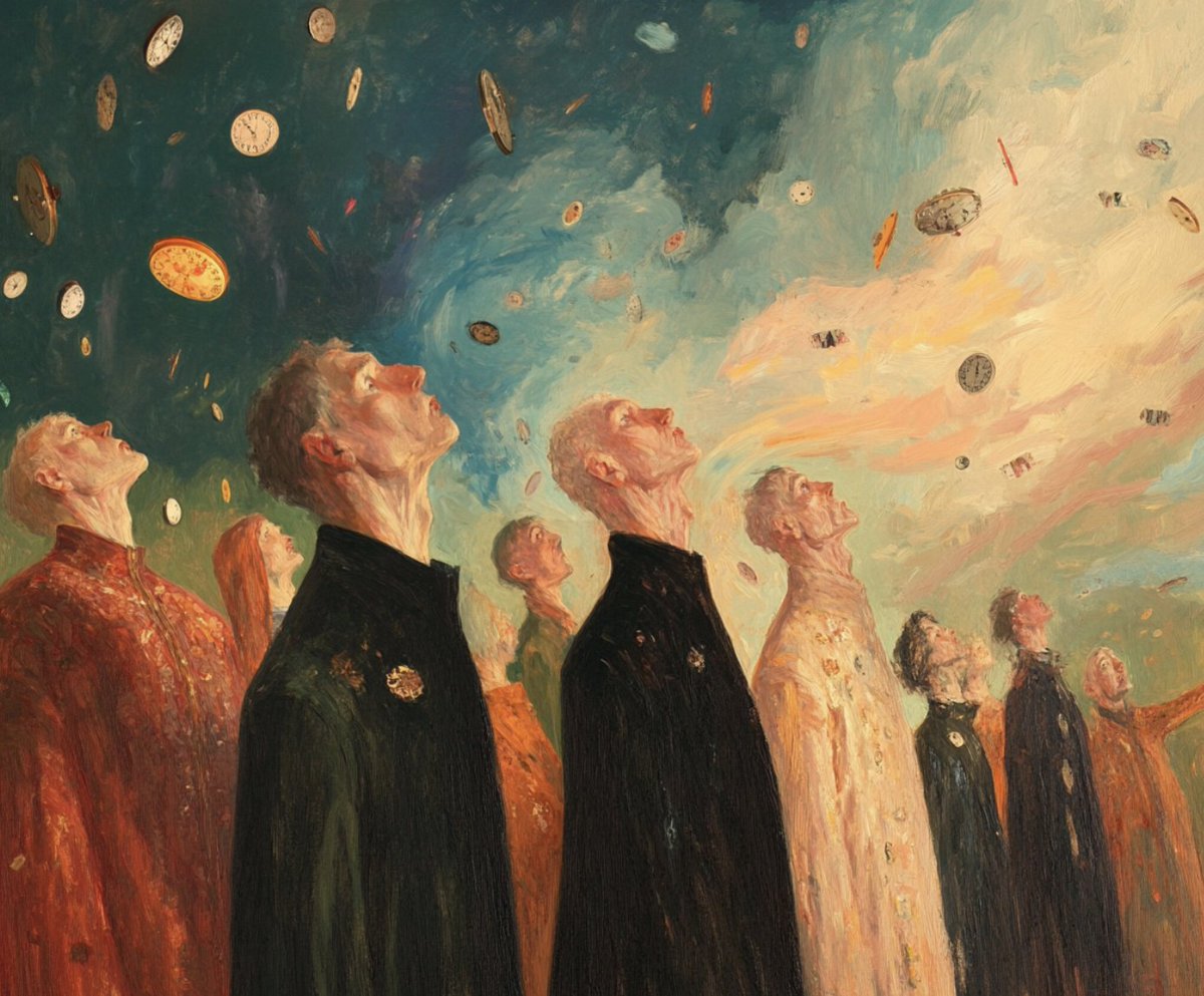 When there is more blood in the streets, we buy more amazing art. This 'Courtiers Of Timepieces' work was one of the works I really wanted to collect from the whole 'Exit Vectors,' the genesis drop by <a href="/keke_terminal/">keke</a> with the help of <a href="/FellowshipAi/">FellowshipAI</a> &amp; <a href="/dark_sando/">i love you</a> 🤌