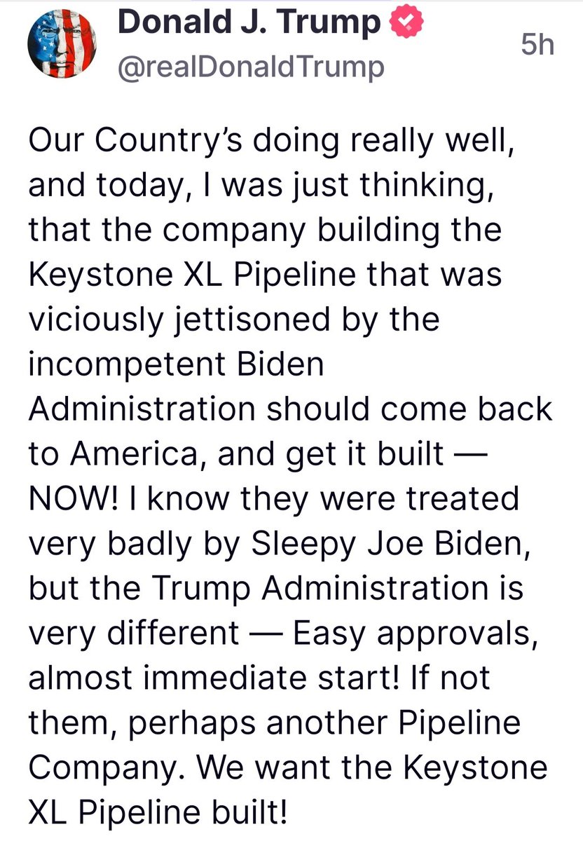 Hellfire__999's tweet photo. President Trump is bringing back the Keystone XL Pipeline!
.
.
.
.
.
.
.
.
.
#Trump #KeystonePipeline #fuel #presidenttrump https://t.co/qnE8yfFpnR