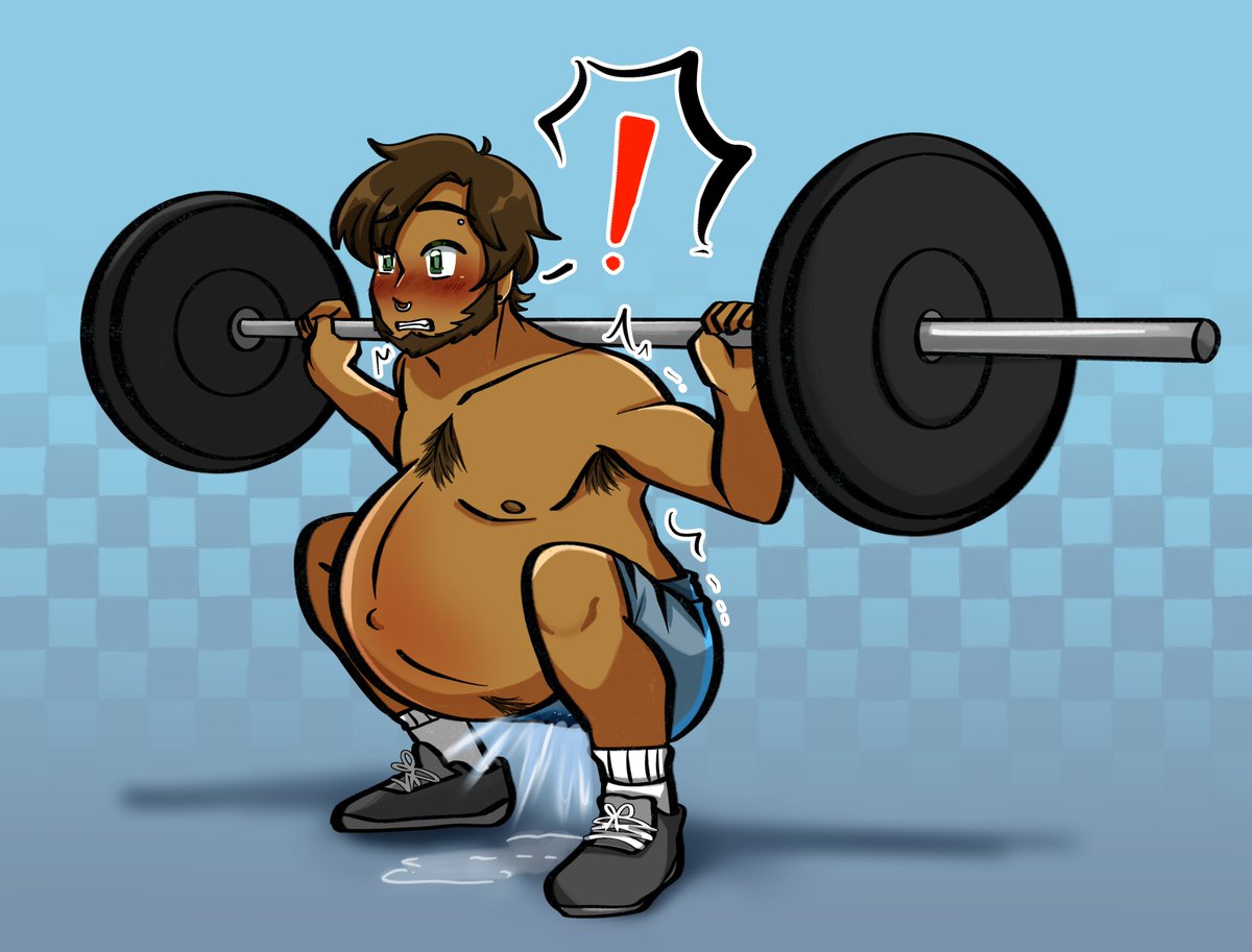 Another commission for <a href="/AdamShults1234/">Debonair Flintt</a> 
Someone took their workout a little too far~ 🫣

#mpreg