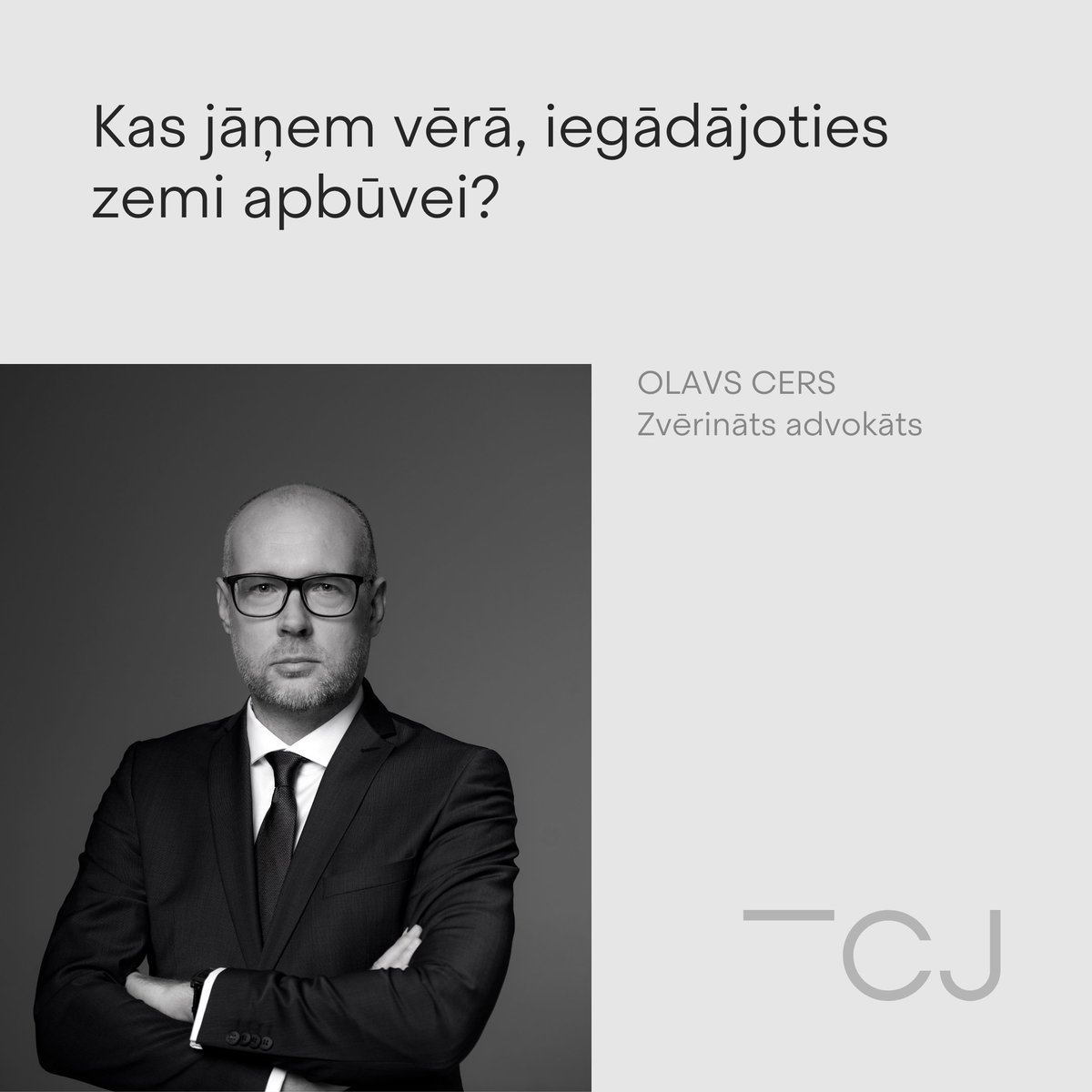 Pirms  ieguldīt līdzekļus nekustamajā īpašumā, būtiski ir izprast visus  juridiskos un praktiskos aspektus, kas var ietekmēt zemes izmantošanu. Kas jāņem vērā, iegādājoties zemes īpašumu tā apbūvei, skaidro zvērināts advokāts <a href="/OlavsCers/">Olavs Cers</a> 
cersjurkans.lv/jaunumi/kas-ja…