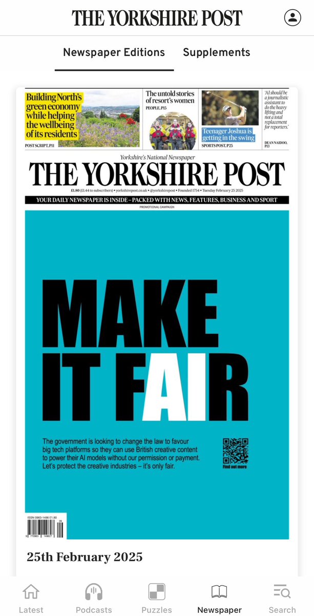 If we’re not careful, all of the information available to us will be the thoughts of tech-bro billionaires force-fed to us all by their machines.

#makeitfair