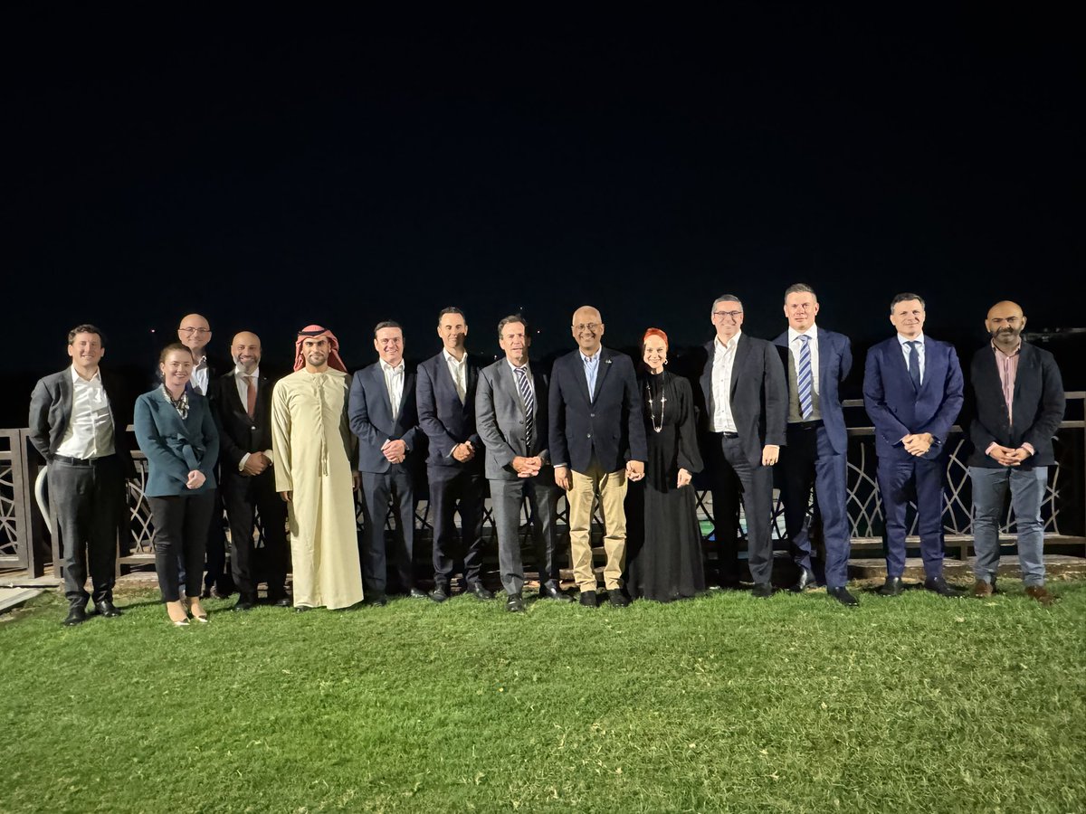 Thrilled to host Plenary's Global Senior Executive team at the Residence ahead of their announcement this week of the   completion of the process to acquire a 49% strategic investment in Plenary Group by <a href="/Adq_Official/">ADQ</a> and the establishment of a co-development &amp; investment