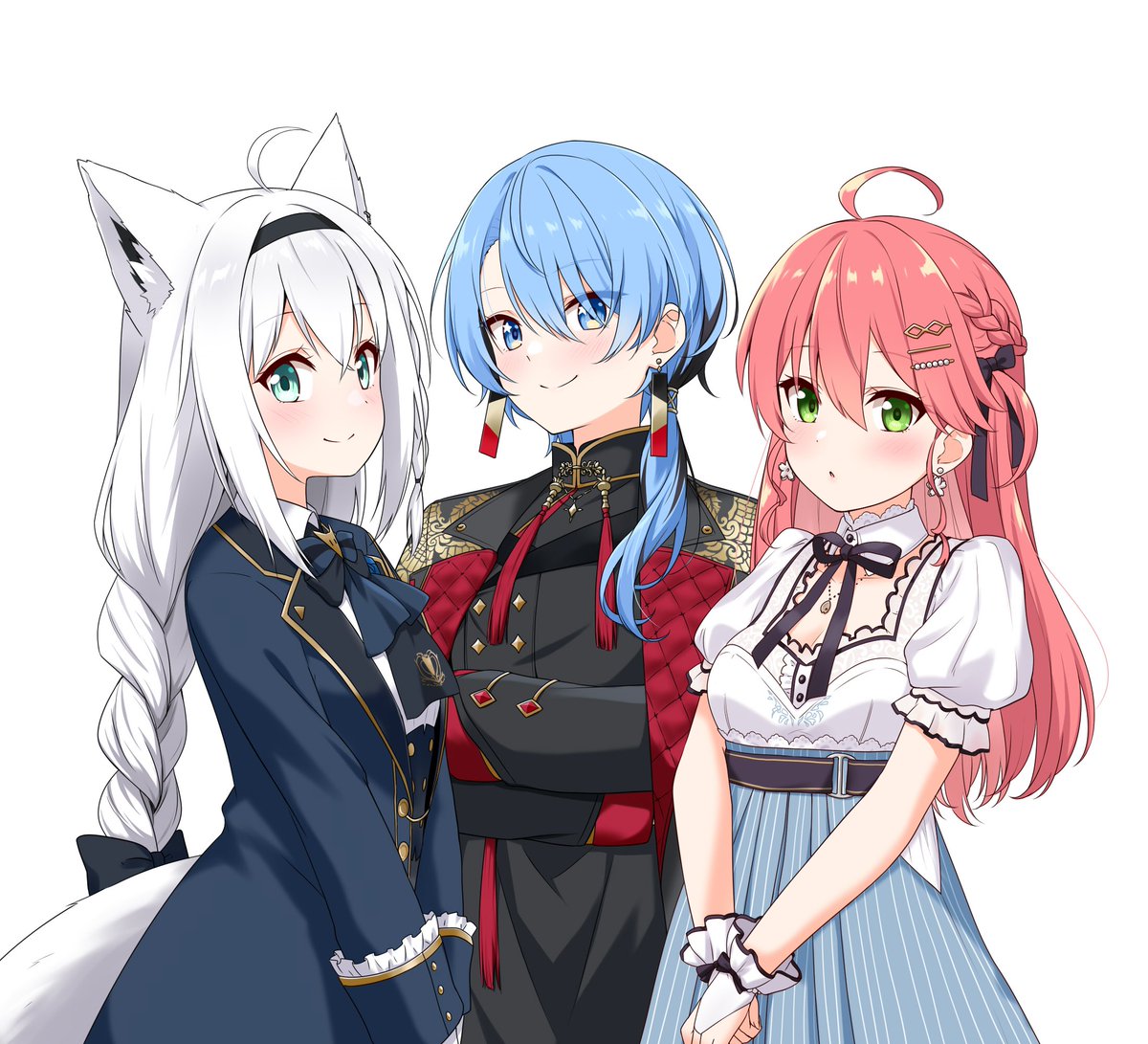 星街すいせい ,さくらみこ ,白上フブキ 「おはようございます