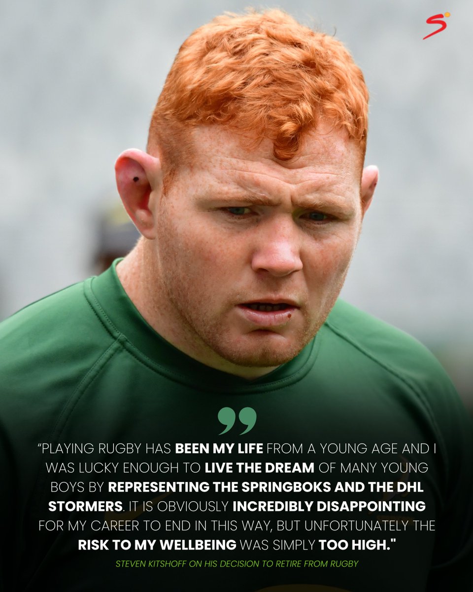 Steven Kitshoff has been forced to call time on his rugby career due to a serious neck injury, following specialist medical advice.

He bows out with 138 caps for the DHL Stormers and 83 caps for the Springboks, as a double World Cup winner 👏🏆