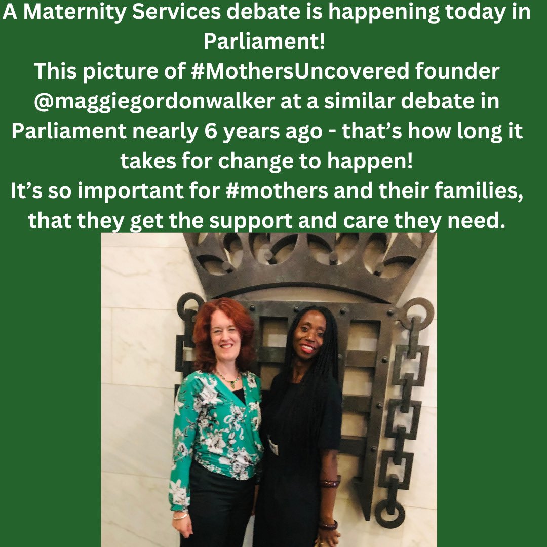 A debate is happening this morning about #maternityservices in #Parliament. 
📣#Mothers and their families need better care in #pregnancy, birth and beyond to support their #matrescence. 
We’ve seen a shocking increase in mothers who have experienced #birthtrauma.