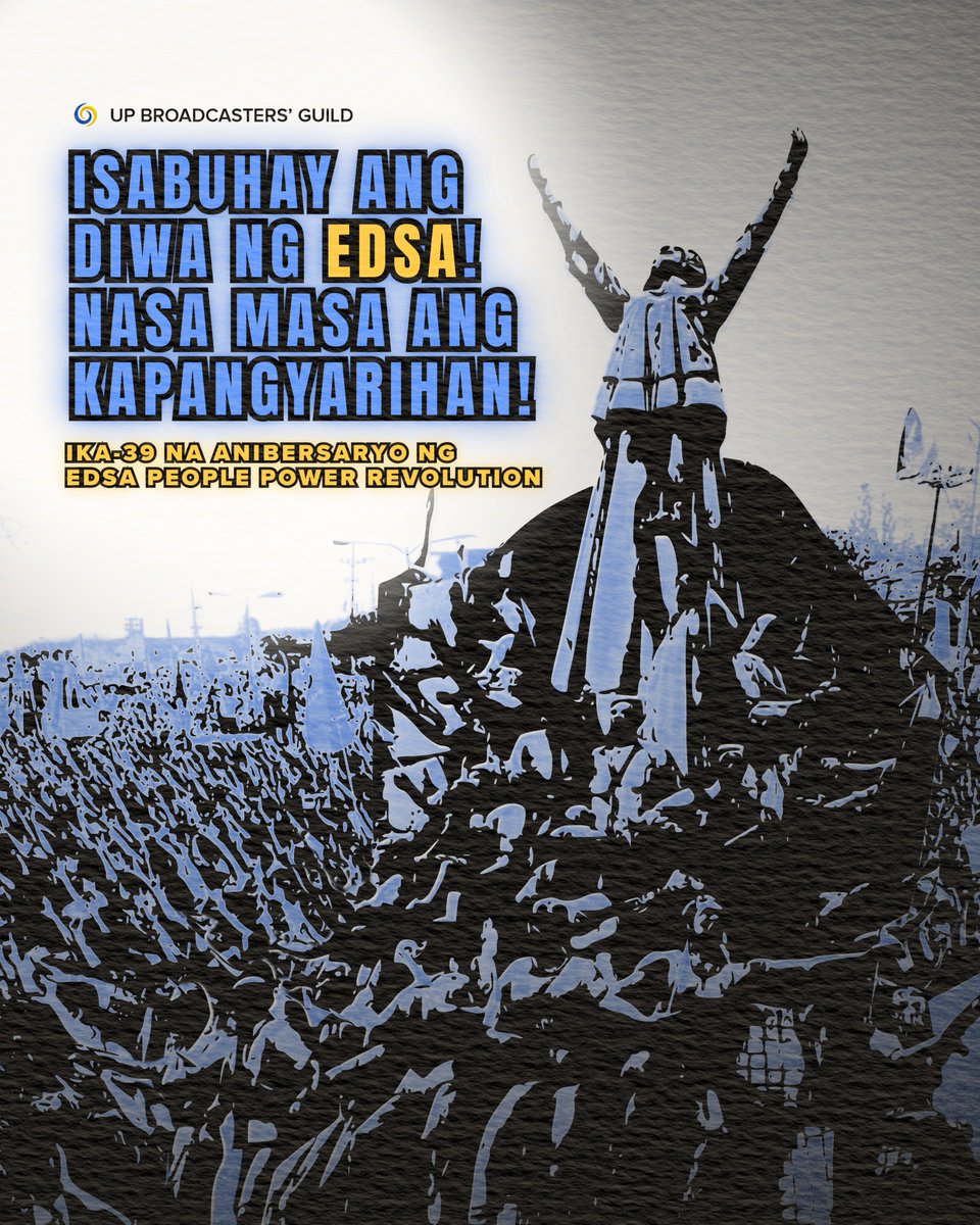 BUHAY ANG EDSA! MEDIA RESIST AGAINST HISTORICAL DISTORTION!

Link: facebook.com/share/p/1BA2mw…

#EDSA39
#NeverAgain #NeverForget