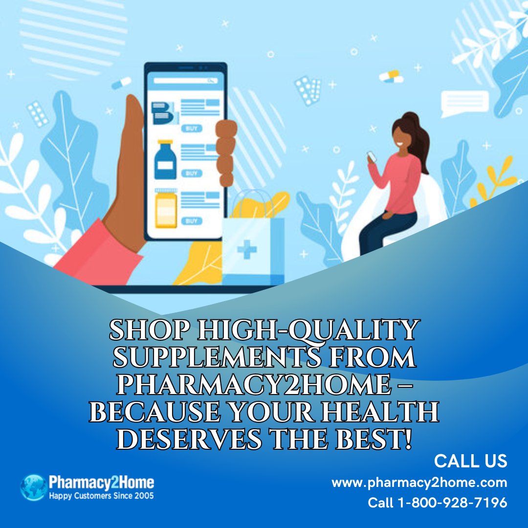 Boost your health with high-quality supplements! At Pharmacy2Home, we ensure you get the nutrients your body needs. 💊

pharmacy2home.com 

#Pharmacy2Home #HealthSupplements #WellnessJourney #HealthyLiving #VitaminsAndSupplements #SelfCare #BoostYourHealth #DailyNutrition