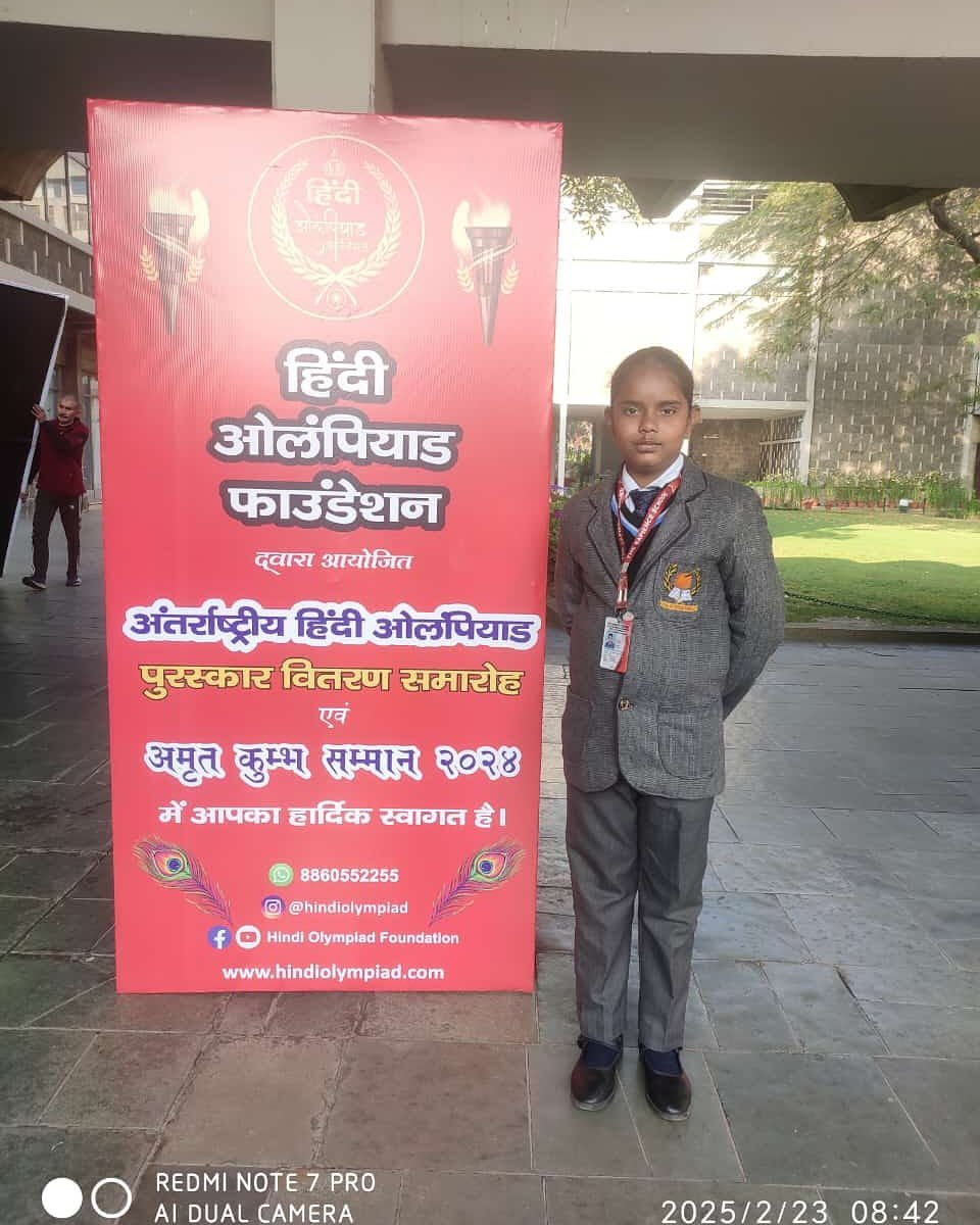 sapience_school's tweet photo. 🏆 Proud moment for The Sapience School HBT
Class 4 student Aaradhya secured 9th position globally in the International Hindi Olympiad!
Mrs. Geeta Negi received Vishisht Samman, and Ms. Rashmi Goyal was honored with the Principal Award.
Congrats, Sapience Family🎉👏 #Sapience https://t.co/Vng6jgHvlK