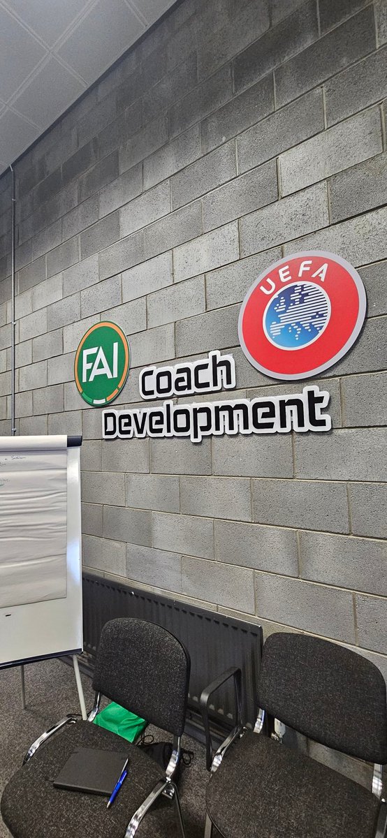 Loads of learning last week on block 1 uefa b in FAI HQ. Really good to listen to all Coaches &amp; coach ed staff too. Looking forward to Block 2 in May ⚽️
