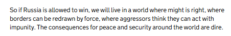 After 15 months of UK military aid to Israel during a genocide, Britain's UN ambassador laments aggressors being able to act with impunity and a world where 'might is right'. 

The hypocrisy between the UK's stance towards Russia and Israel is breathtaking.