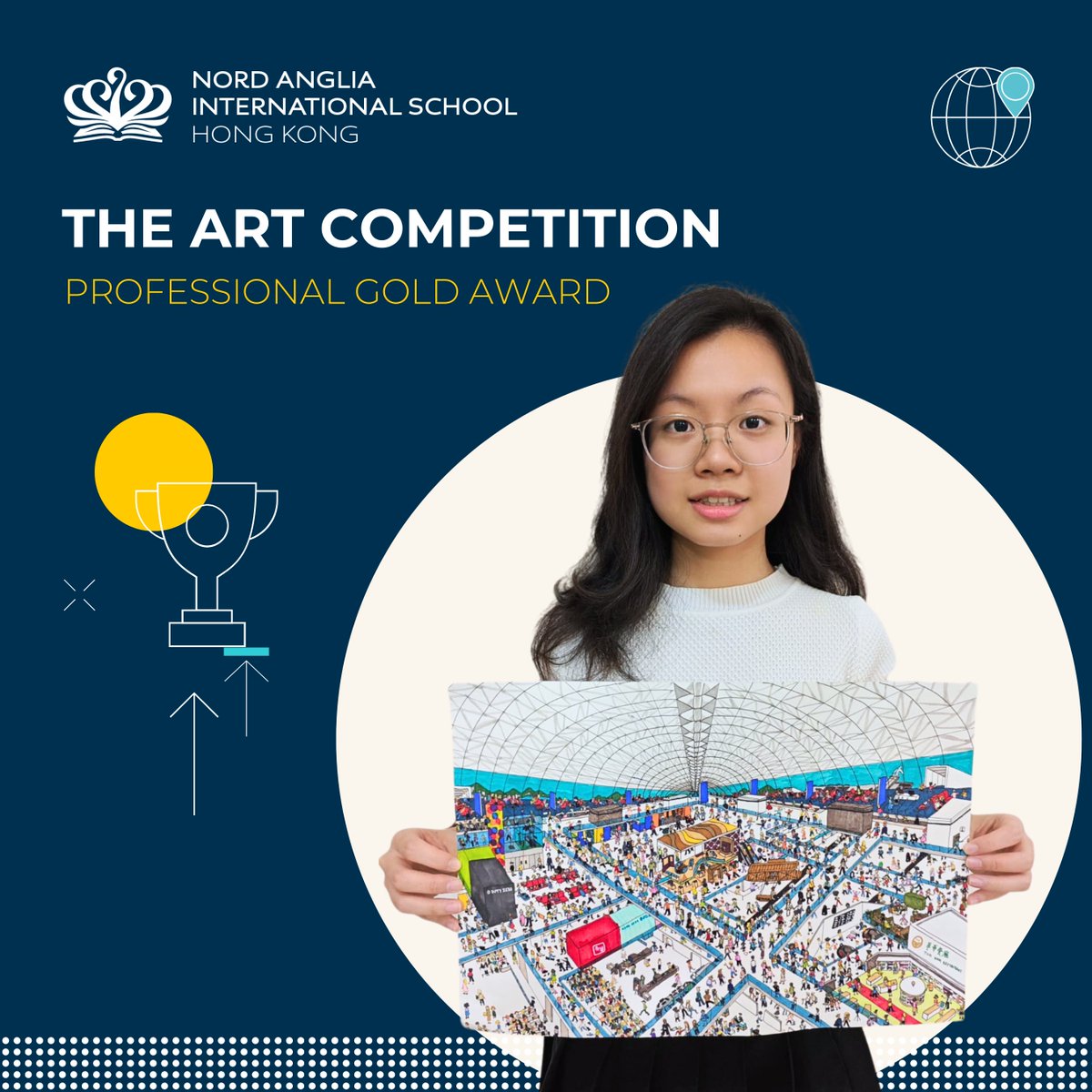 NAISHongKong's tweet image. 🎨✨ Shining Star Alert! ✨🎨 Huge congrats to Isabelle L., our Year 12 talented and dedicated artist, for winning the Professional Gold Award at The "Kids Art" Drawing Competition by China Life (Overseas)!
We’re so proud of you, Isabelle—keep inspiring us! 🏆💖