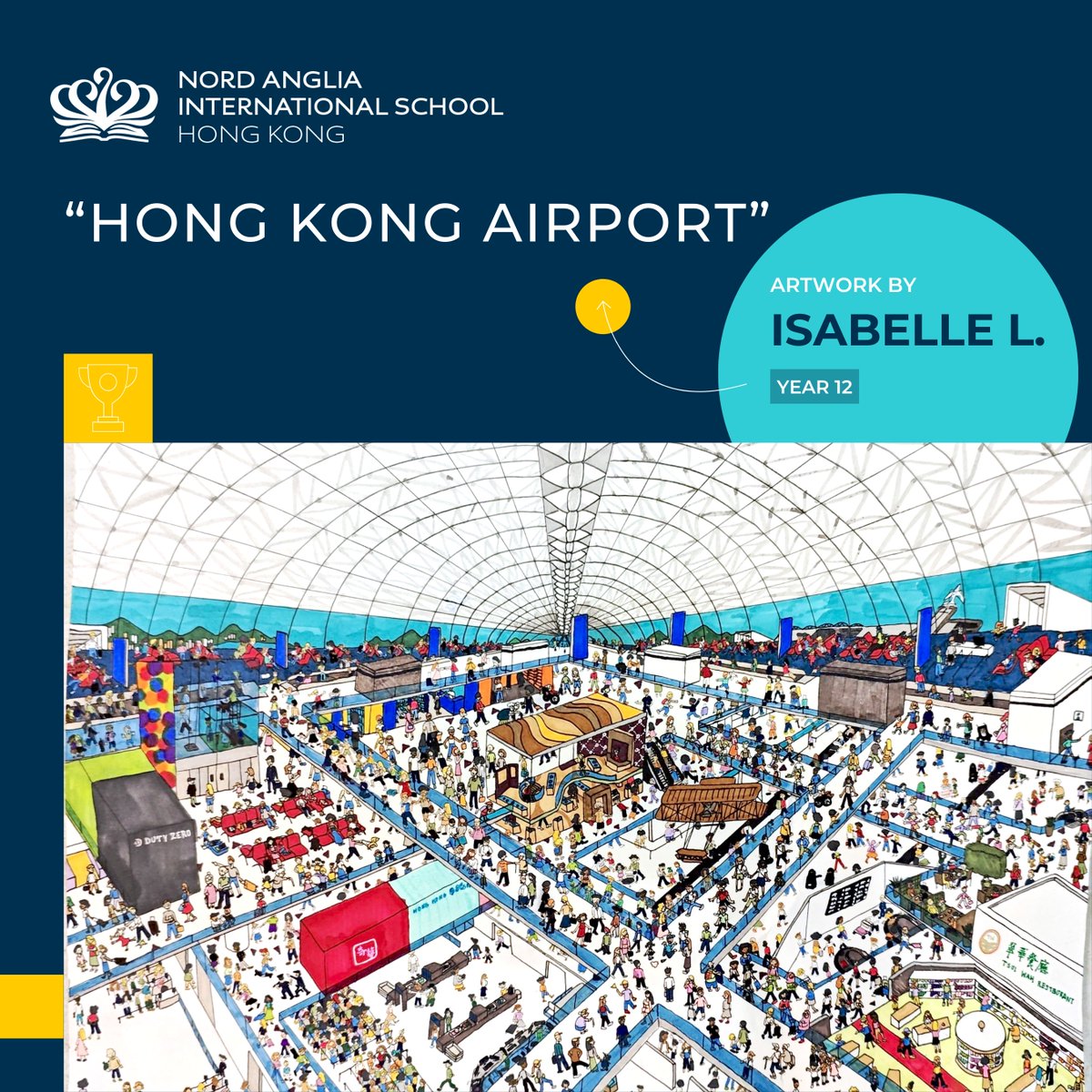 NAISHongKong's tweet image. 🎨✨ Shining Star Alert! ✨🎨 Huge congrats to Isabelle L., our Year 12 talented and dedicated artist, for winning the Professional Gold Award at The "Kids Art" Drawing Competition by China Life (Overseas)!
We’re so proud of you, Isabelle—keep inspiring us! 🏆💖