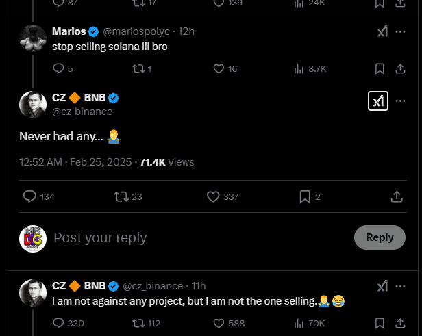 itsnjm's tweet photo. @Lana_Queen7 @cz_binance @martypartymusic he probably blocked you because of your attitude and tone of the message. else he replied he never had any solana. https://t.co/QPGT7wj0gF