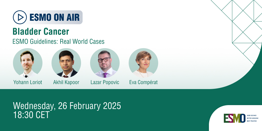 ESMO - Eur. Oncology (@myesmo) on Twitter photo 👉 Join the experts developing and implementing the widely used #ESMOGuidelines in this live presentation of a real-world case in #bladdercancer. With #ESMOOnAir, from the convenience of your preferred device, anywhere.
🔗 ow.ly/rrhl50V5UcS 👉 Join the experts developing and implementing the widely used #ESMOGuidelines in this live presentation of a real-world case in #bladdercancer. With #ESMOOnAir, from the convenience of your preferred device, anywhere.
🔗 ow.ly/rrhl50V5UcS