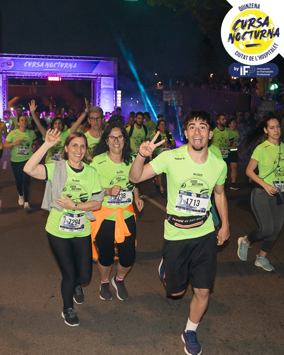 🌃El 5 d'abril, #LHospitalet tornarà a vibrar amb una nova edició de la Cursa Nocturna by iFP!

🏃‍♀️Viu l'esport, la festa🎶 i el bon ambient🥰!

✍️Inscripcions:

📲cursanocturnalh.cat
📌Poliesportiu de Bellvitge Sergio Manzano
📌Poliesportiu del Centre Marcel·lí Maneja
