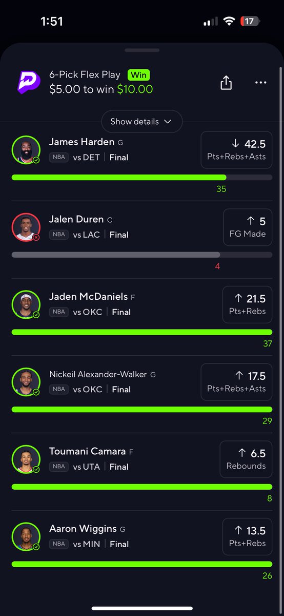 AdriunM's tweet photo. @PrizePicks @BookitWithTrent Can we have this line up fix no way he has 13 with 4 FG https://t.co/IpvtdSIDGw