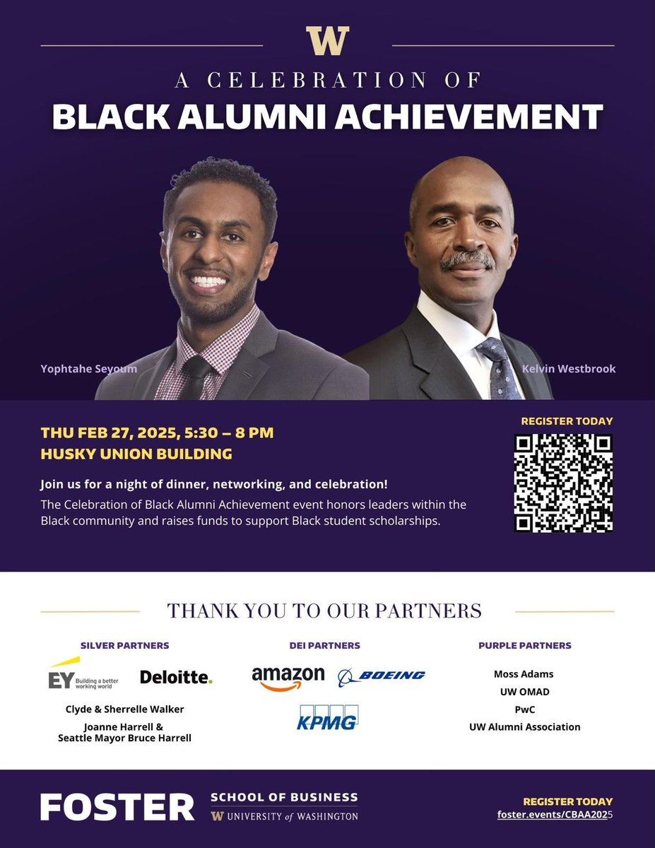 Proud Parent Moment!

I am beyond thrilled to share that my son, Yophtahe (Ty) Seyoum, will be honored with the Emerging Leader Award at the Black Alumni Achievement Celebration hosted by UW Foster School of Business this Thursday.

This recognition is especially meaningful as he