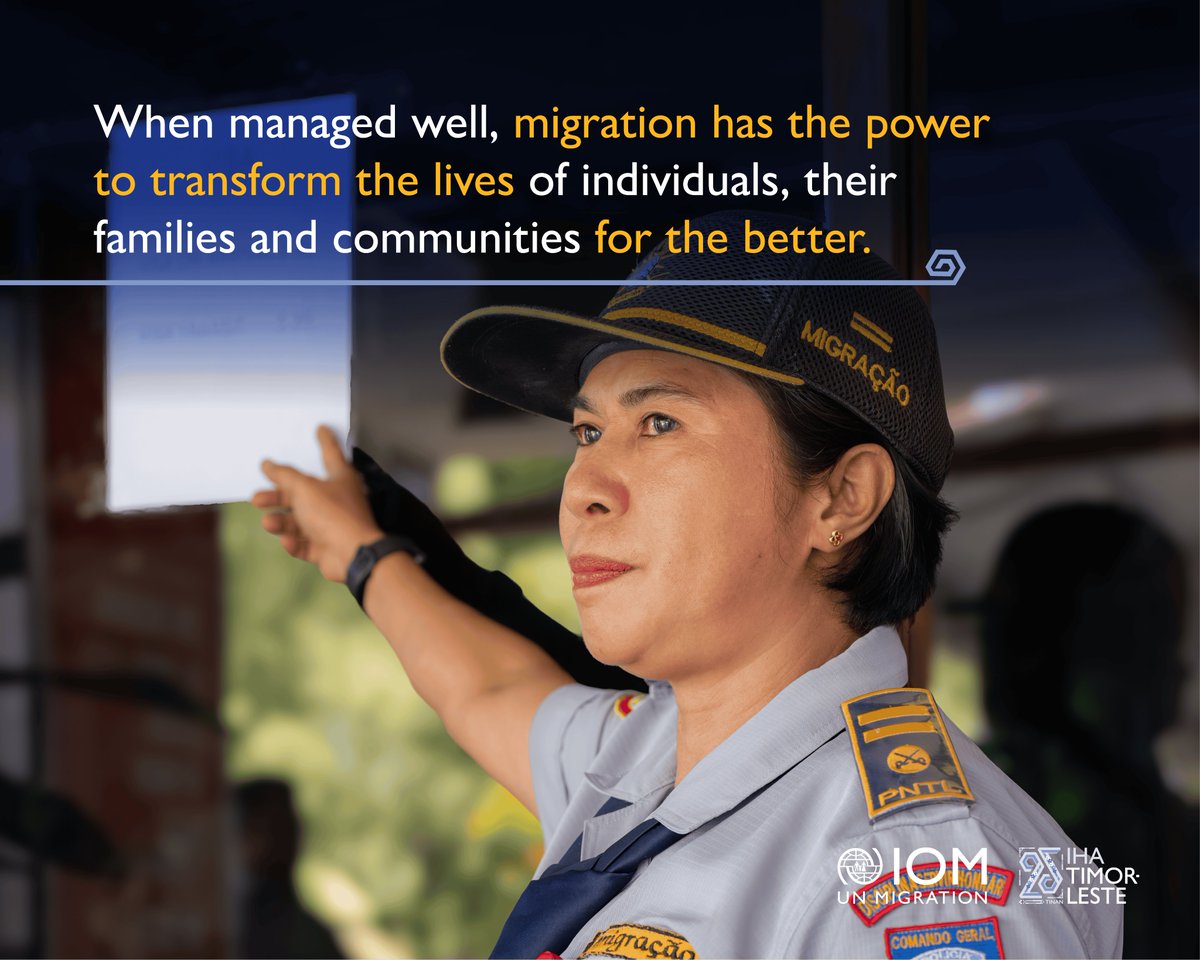 IOMAsiaPacific's tweet image. Migration has the power to transform the people's lives and communities.​

IOM works closely with governments to harness the power of migration for a more inclusive and sustainable future.​

#ForMigration @IOMtimor_leste