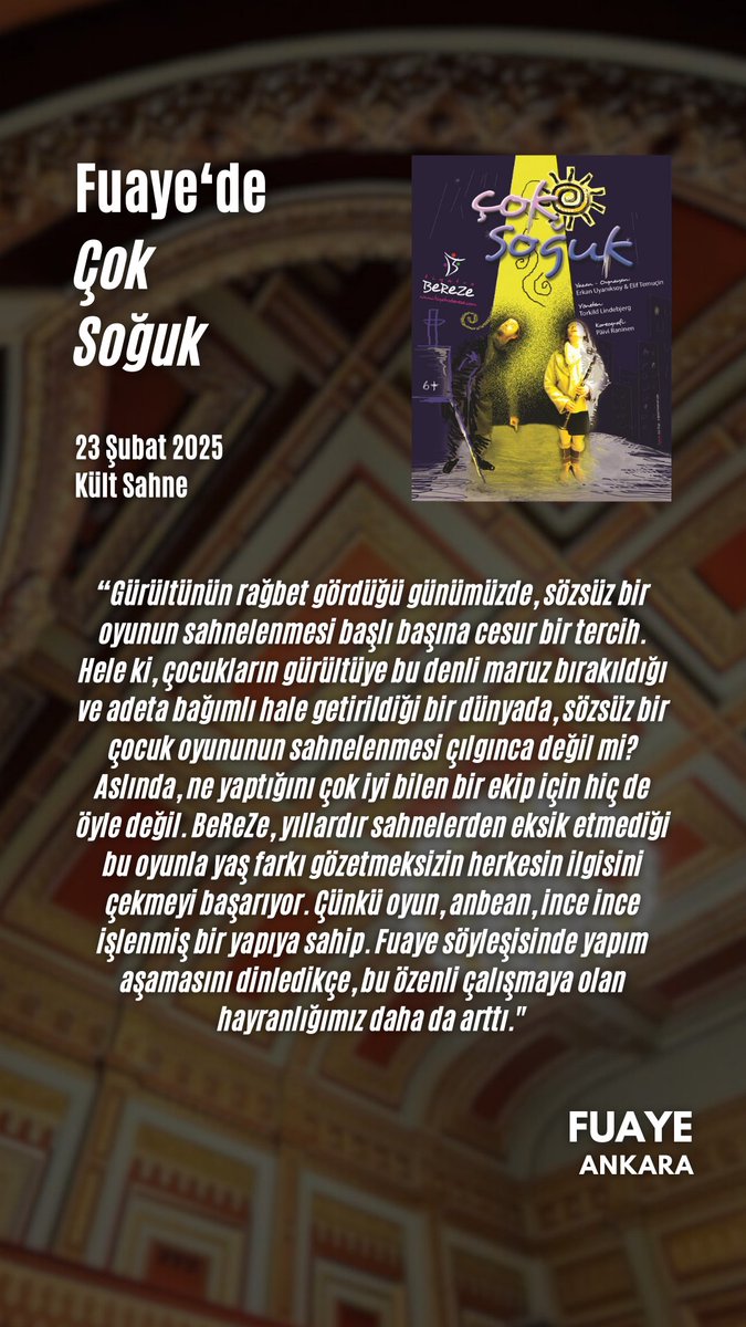 Fuaye'de Çok Soğuk oyunu...

<a href="/TiyatroBereze/">Tiyatro BeReZe</a>