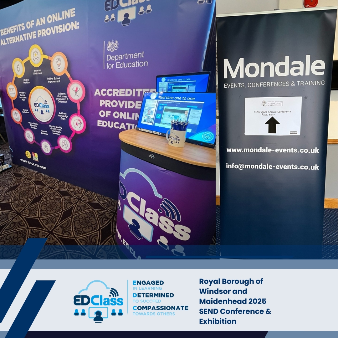 edclass_'s tweet image. We&apos;re excited to be at the Royal Borough of Windsor and Maidenhead 2025 SEND Conference &amp;amp; Exhibition with Mondale Events! 

Come visit the EDClass stand and see how we can support SEND learner requirements and unlock educational potential.

See you there! 👋

#SENDConference…