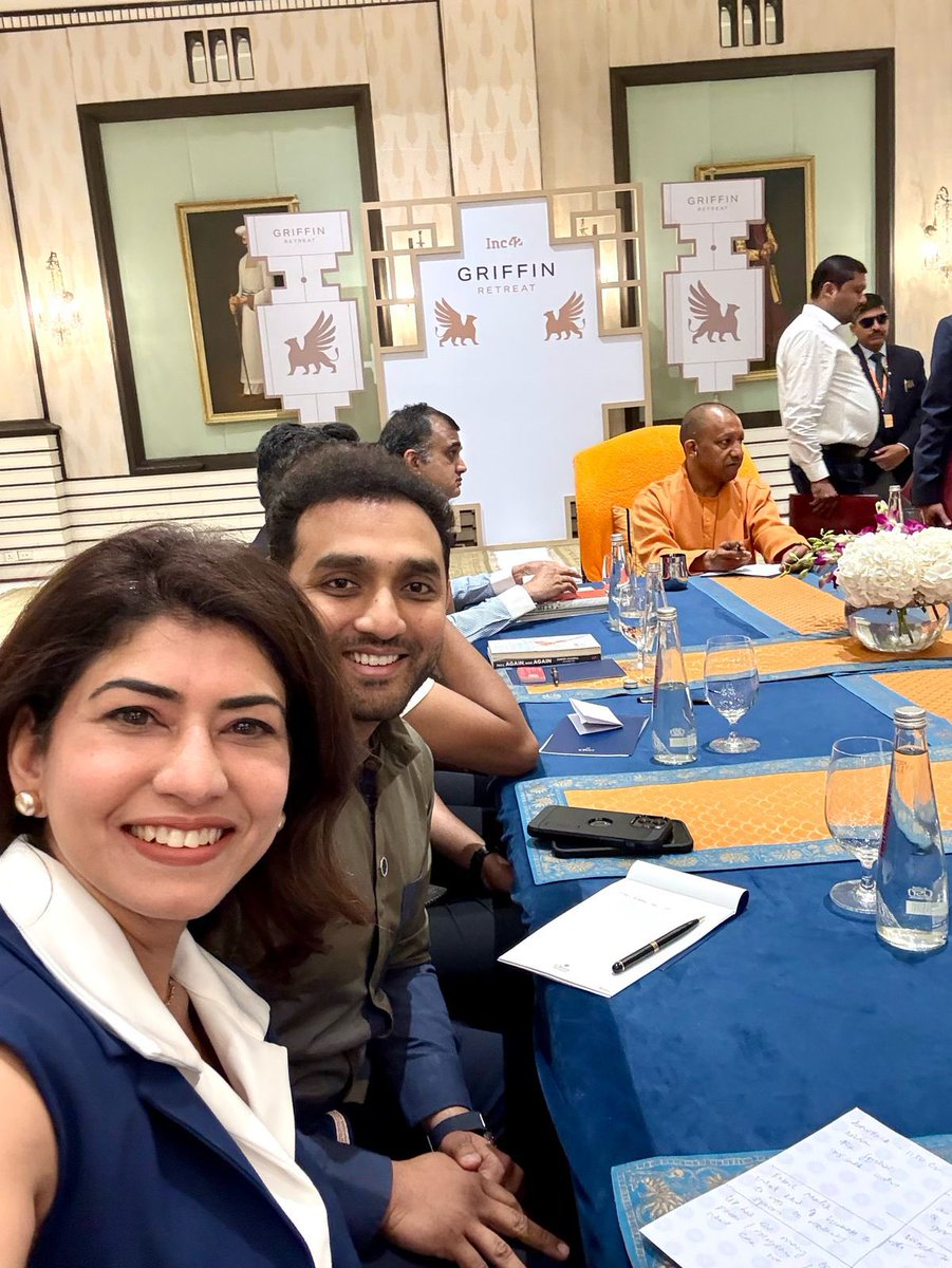 Private roundtable with CM Yogi was super productive at #Griffin Retreat 🔥

Thanks <a href="/Inc42Media/">Inc42</a> <a href="/vardhanvaibhav/">Vaibhav Vardhan</a> <a href="/poojasareen90/">Pooja Sareen</a> <a href="/utka_rsh/">Utkarsh Agarwal</a>