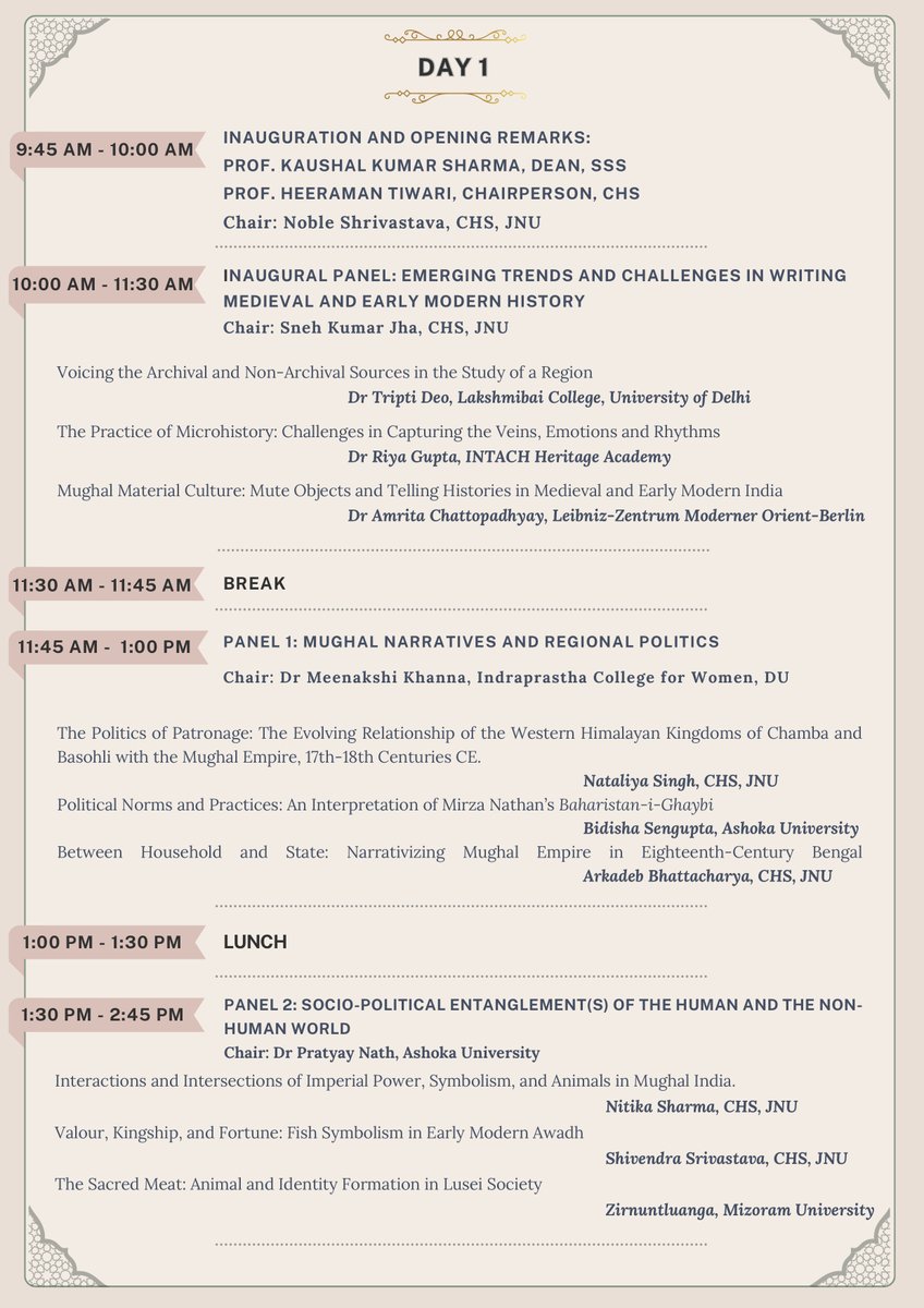 MedievalHistJNU's tweet photo. Join us for the 2025 conference on Medieval and Early Modern History (March 5-7) at CHS, JNU. All are welcome. https://t.co/uhTEEFC12l