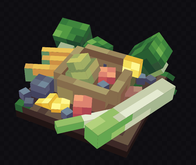 Vegetarian Salad
#Blockbench #pixelart #lowpoly #Minecraft