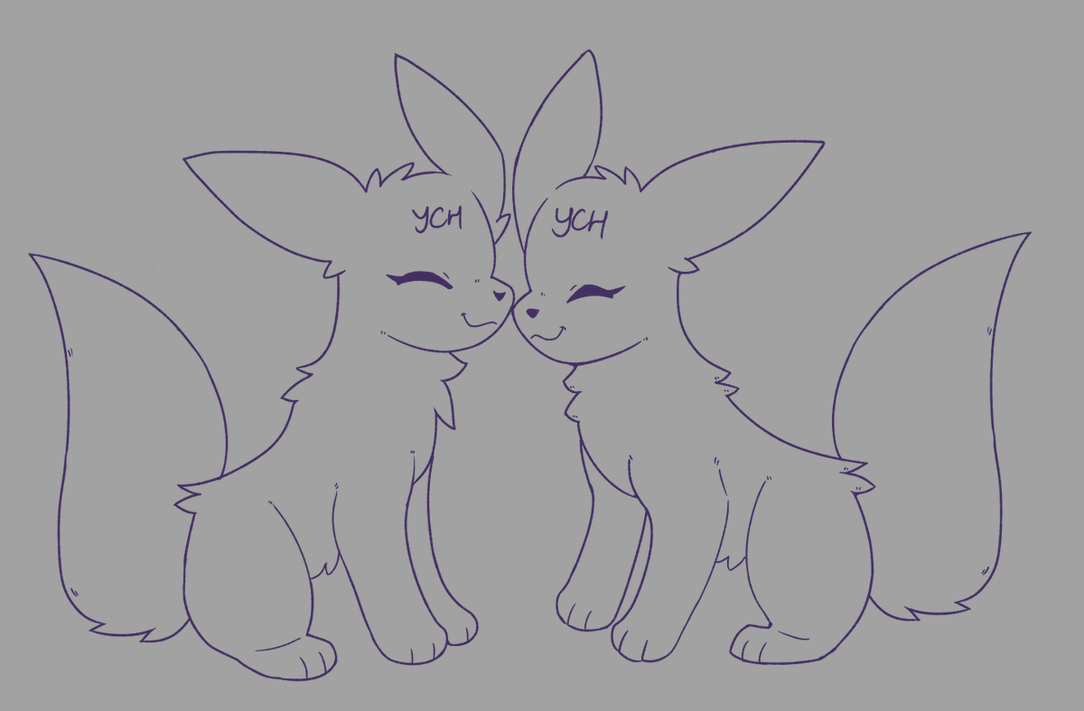 Nuzzle YCH (25 USD) 
- Shaded! 
- Expression Change Okay! 
- Feral only! (If you want i can try to turn your anthro character into feral though!) 
- Simple BG! (You can request something though, just keep it simple!) 

 --Example in reply--