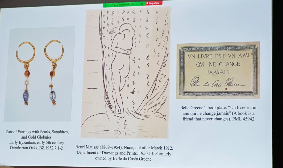 Thanks <a href="/IES_London/">IES</a> <a href="/LauraJCleaver/">Laura Cleaver</a> for a great conf yesterday on Belle da Costa Greene and the European Book Trade! Loved hearing about the archives &amp; objects that illuminate her career &amp; networks, including these currently on display <a href="/MorganLibrary/">The Morgan</a> exhib about her librarianship