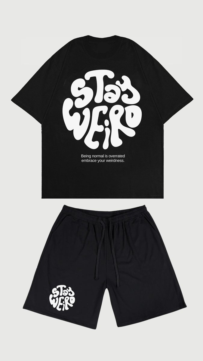 OilWears's tweet photo. Being normal is overrated
embrace your weirdness.

STAY WEIRD 🔥

Tshirt and short N35,000

Send a dm to place an order 

#oilwears #fashion https://t.co/Ff54YfQ1Wj