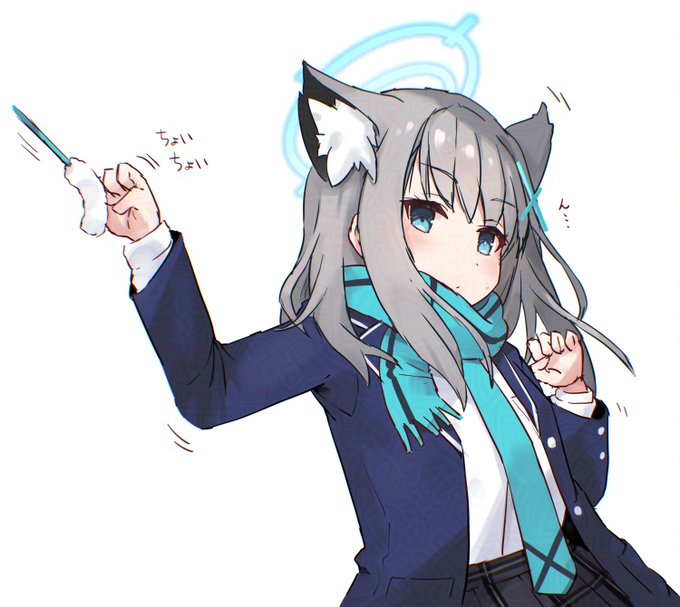 なんとなく落描きしていたシロコちゃんを2枚目はブルアカ絵初心者の努力の跡付きです(忘れずに描きました) 