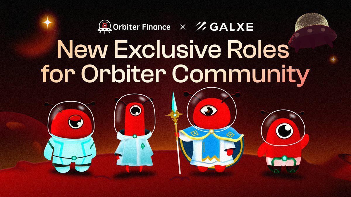 Orbiter_Finance's tweet image. Hey Cadet! Orbiter's community is leveling up with 4 new roles:

🛸 Orbitizen
🛸 OBNomad
🛸 OBPrime
🛸 Orchitect

Enter now to unlock these roles and split $USDT rewards 👉  app.galxe.com/quest/OrbiterF…

You’ve probably spotted them already, guarding us like satellites 🛰️✨