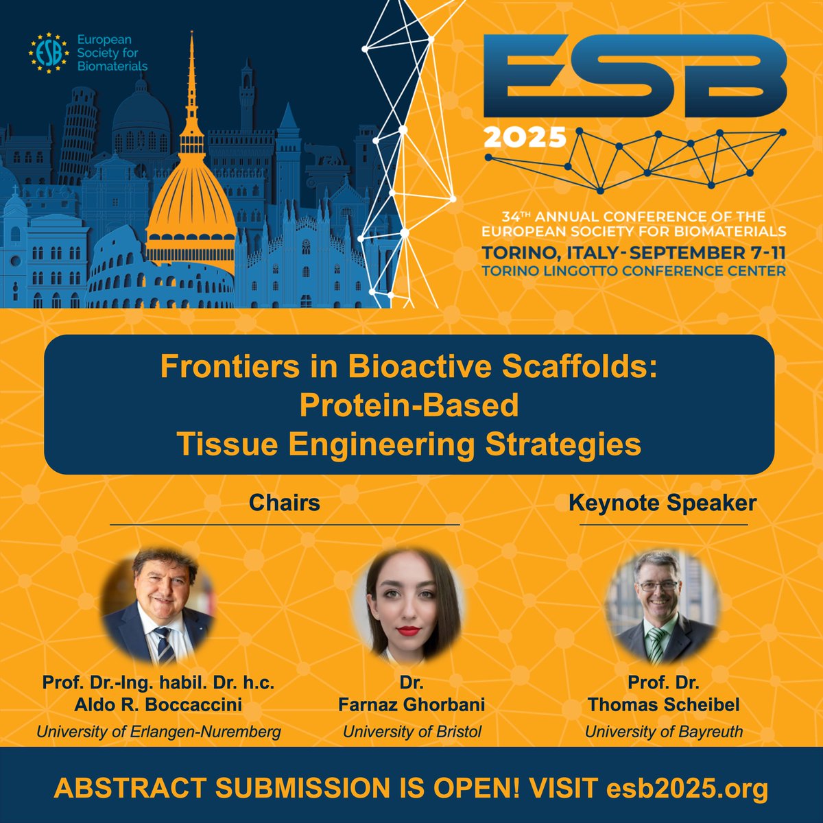 ESB 2025 (@esb_2025) on Twitter photo š± Spotlight on our Symposia: #Biomaterials from Natural Sources! š±
š Abstract submission is still open!
š lnkd.in/dywyZqtU
#ESB2025 <a href="/ESBiomaterials/">European Society for Biomaterials</a> <a href="/YSF_ESB/">Young Scientist Forum - ESB</a> š± Spotlight on our Symposia: #Biomaterials from Natural Sources! š±
š Abstract submission is still open!
š lnkd.in/dywyZqtU
#ESB2025 <a href="/ESBiomaterials/">European Society for Biomaterials</a> <a href="/YSF_ESB/">Young Scientist Forum - ESB</a>