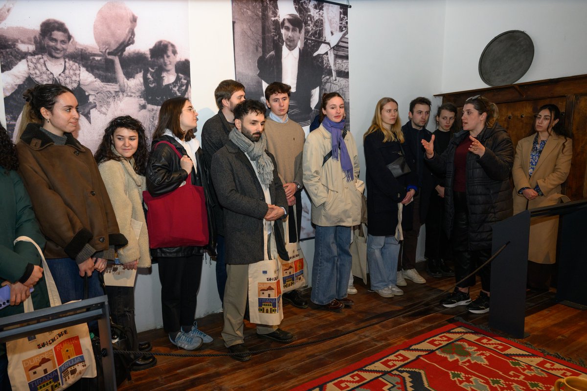 eu4culture's tweet photo. 🇪🇺🇦🇱 We had a great time hosting DG ENEST and DG MENA #BlueBook trainees from across Europe,at the newly restored Kavaja Ethnographic Museum. This visit was an opportunity to present Albania’s rich cultural heritage, and a chance to introduce the museum to international visitors. https://t.co/CSQoptNbSU
