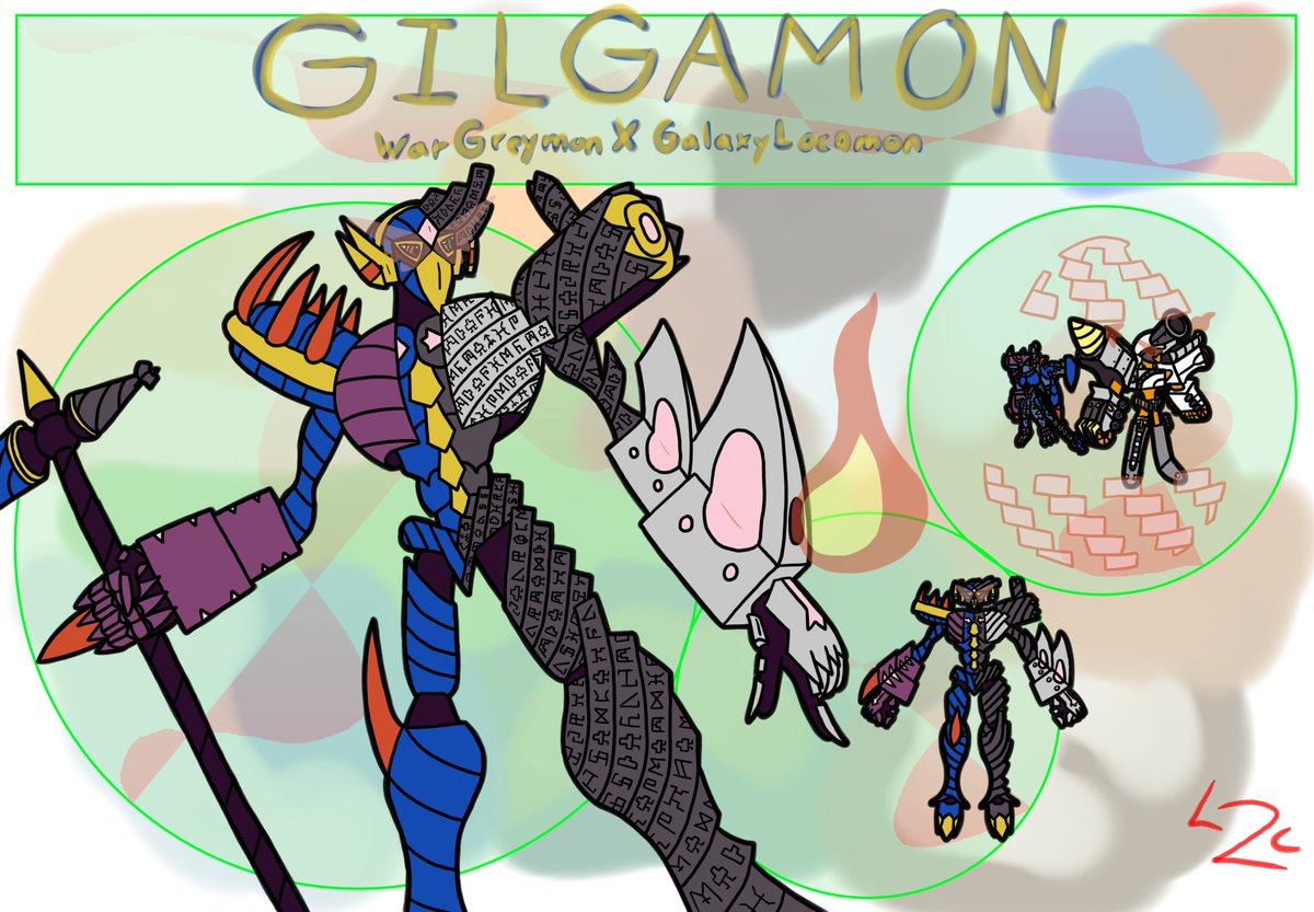 EPY_RM's tweet photo. Final art for Gilamon.
#Digimon #FanDigimon #OrigiDigi #DigiXros #DIGIMONLIBERATOR https://t.co/pmg1TbYUjg