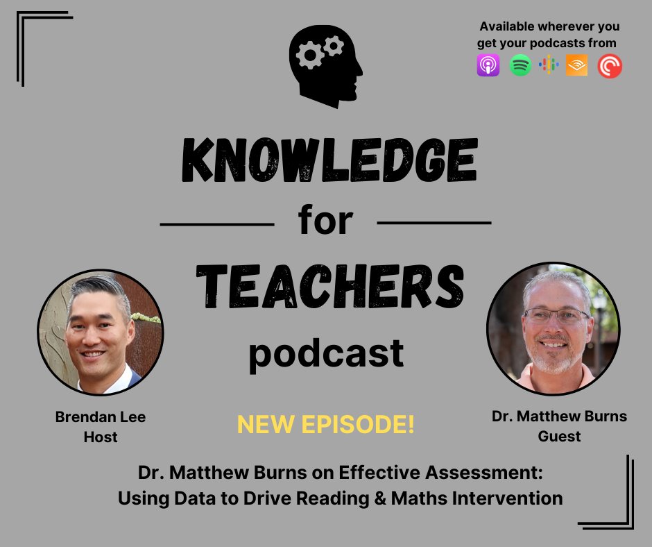 learnwithmrlee's tweet photo. Unlock the power of assessment data! 🚀 
@burnsmk1 discusses effective reading &amp; maths interventions. Learn about targeted strategies &amp; avoid common pitfalls!
🎧Listen here👇
https://t.co/wbZwybfoA8 https://t.co/M7ocGZOFNV
