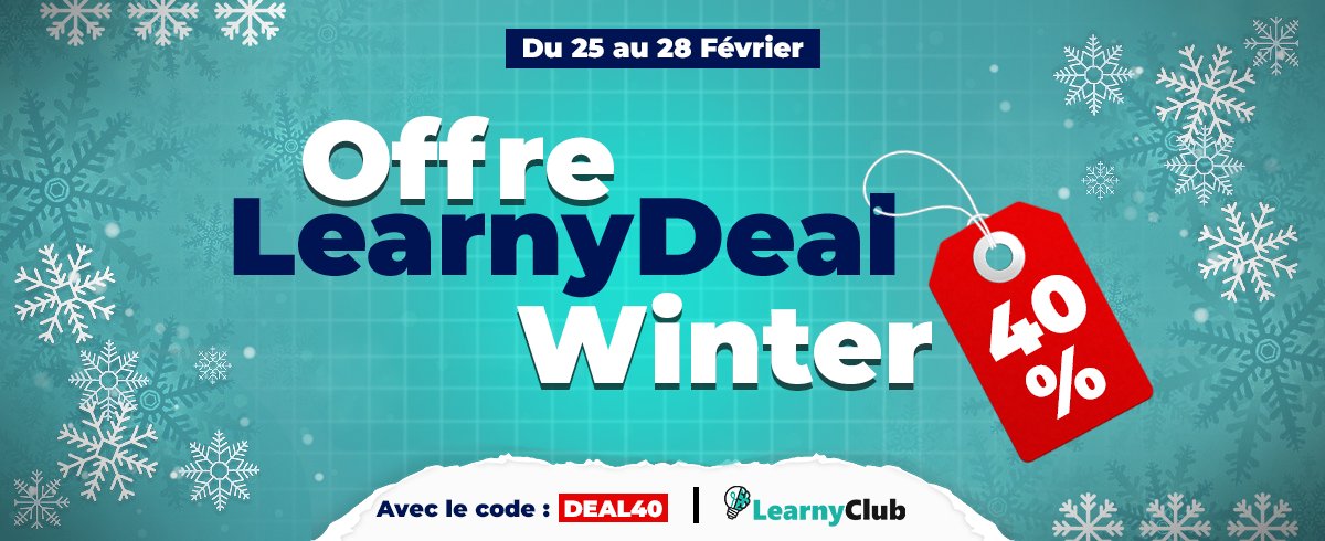 ❄️ LEARNYDEAL WINTER DÉBARQUE ! ❄️

🔥 -40% sur toutes nos formations (SEO, IA, Business, Make Money…) avec le code DEAL40 !

📅 Du 25 au 28 février seulement.

L'hiver ne dure pas, mais ce que tu apprends, oui ! 🚀

Profite-en avant qu’il ne soit trop tard ! 

Détails👇🏻👇🏻👇🏻