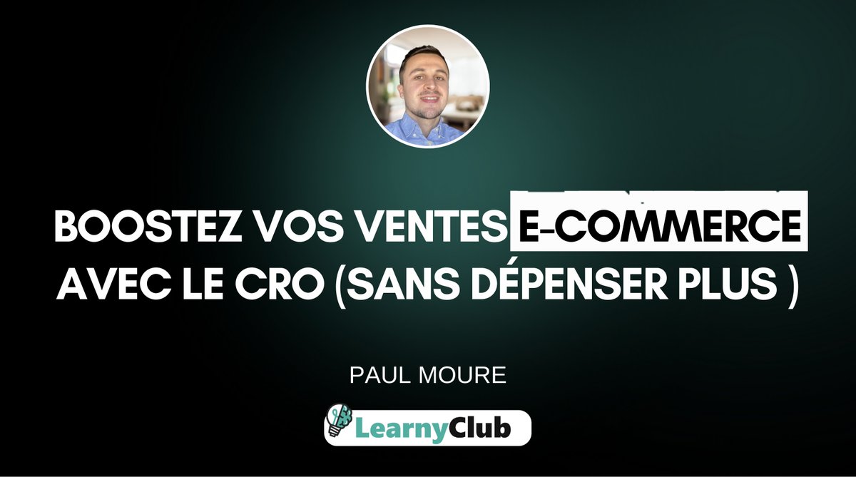 <a href="/WoodsDolls/">Romain Pirotte</a> <a href="/tremplin_num/">Tremplin Numérique</a> <a href="/jeremy_D_C/">Jérémy De Campos</a> <a href="/AntoineSacco/">Antoine SACCO</a> <a href="/FlorentinDorea1/">Florentin | SEO🔔</a> <a href="/adrienbseo/">Adrien Bur | WordPress</a> <a href="/Ping_Escape/">Ping | Dropshipping SEO & SEA</a> <a href="/affiseo/">affiseoがんばる</a> ❄️ PROMOTION WINTER LEARNYDEAL : -40% sur la formation CRO ❄️ 

Optimise ton taux de conversion sans augmenter ton budget pub

🎓 Formateur : <a href="/PaulMoure/">Paul Moure | Consultant E-Commerce CRO - Freelance</a>

🔥 178€ au lieu de 297€ avec le code DEAL40

👉 learnyclub.com/courses/cro-bo…