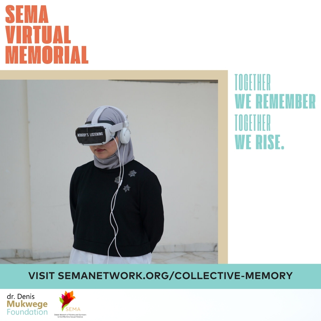 #CRSV survivors are speaking out.🎙️ “Nobody’s Listening,” by <a href="/YazdaOrg/">Yazda</a>, is a VR exhibition honouring #Yazidi survivors of the 2014 genocide. Now, it's part of #SEMAVirtualMemorial. Step into their stories &amp; stand for justice. Experience it here 🔗 semanetwork.org/project/nobody…