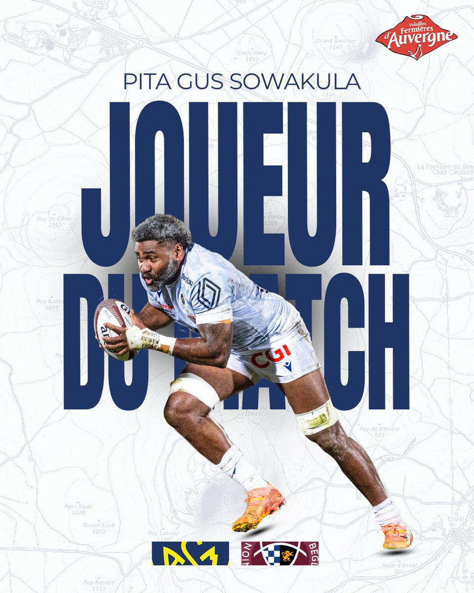 Le joueur du match #UBBASM by les <a href="/VolaillesAuv/">Volailles Fermières d’Auvergne 🐔</a> est Pita Gus Sowakula 🤩