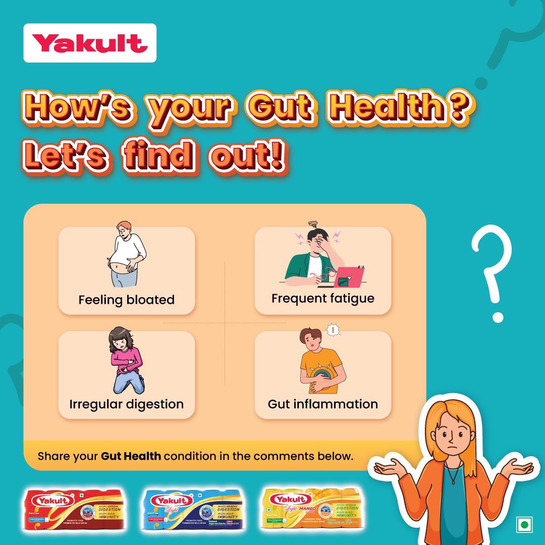 Your gut does A LOT for you. If you're experiencing any of these problems, your gut needs care! Start small—eat better, stay hydrated, and add a daily Yakult to your routine. Your gut (and future self) will thank you! 
#gut #guthealth