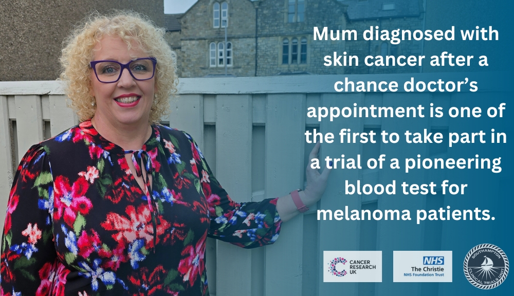 Southampton CTU (@southamptonctu) on Twitter photo Can a simple blood test spot the signs of #melanoma returning?
The first patients have been recruited to the <a href="/CR_UK/">Cancer Research UK</a>-funded DETECTION-2 trial, to see if the pioneering test can tell if the #cancer is back more quickly than regular scans.
Read more - bit.ly/3Dfc8ty Can a simple blood test spot the signs of #melanoma returning?
The first patients have been recruited to the <a href="/CR_UK/">Cancer Research UK</a>-funded DETECTION-2 trial, to see if the pioneering test can tell if the #cancer is back more quickly than regular scans.
Read more - bit.ly/3Dfc8ty